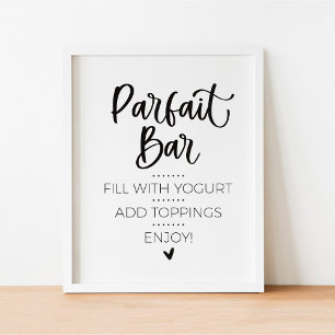 Poster Sinal de Brunch do Bar de Parfait Moderno Minimali
