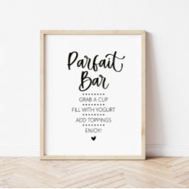 Poster Sinal de Brunch do Bar de Parfait Moderno Minimali
