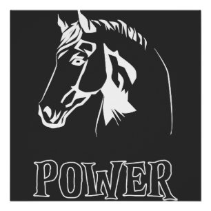 Póster Sinal de Cabeça de Energia do Cavalo