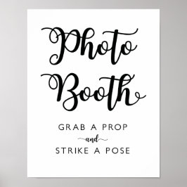 Póster Sinal de Cabine de Foto para Casamento | Caligrafi