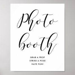 Poster Sinal de cabine de fotos de casamento