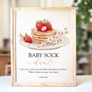 Poster Sinal de Caça de Meia de Bebê para Brunch de Moran