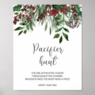 Poster Sinal de Caça Pacificadora de inverno. Encontre O 