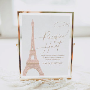 Poster Sinal de Caça Pacificadora de Torre Eiffel em Pari
