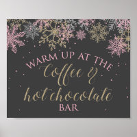 Sinal de Café e Chocolate Quente de Inverno Oneder