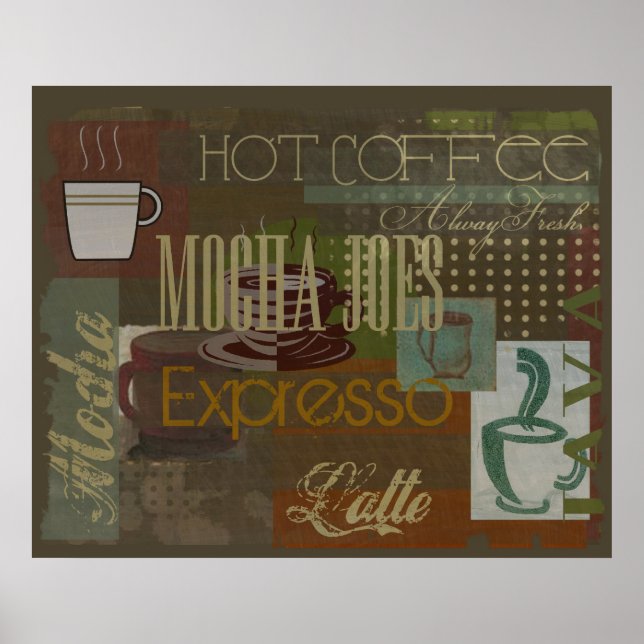 Póster Sinal de Café Mocha Joes (Frente)