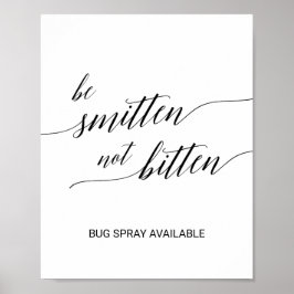 Poster Sinal de Caligrafia Preta Elegante Apaixonado Não