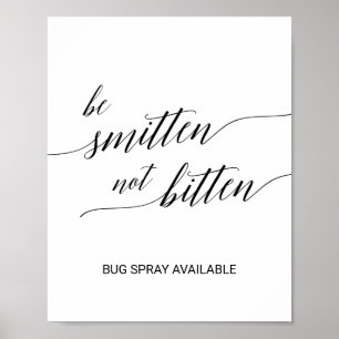 Poster Sinal de Caligrafia Preta Elegante Apaixonado Não