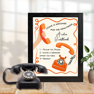Poster Sinal de capricho da mensagem do livro de convidad