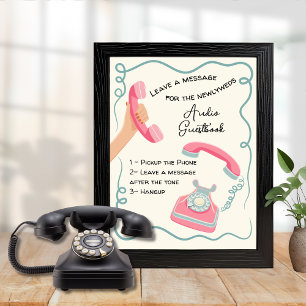 Poster Sinal de capricho da mensagem do livro de convidad