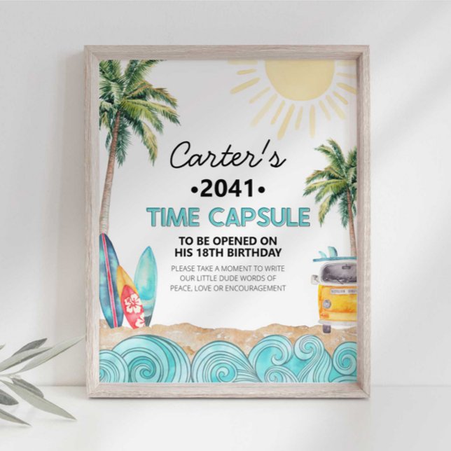 Poster Sinal de Cápsula de Parte surf (Criador carregado)