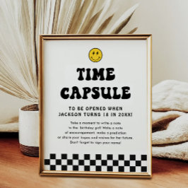 Poster Sinal de Cápsula de primeiro aniversario de Um Car