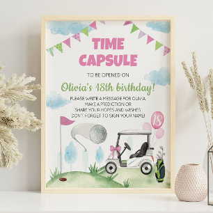 Poster Sinal de Cápsula do Dia de Aniversário da Garota R