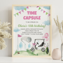 Poster Sinal de Cápsula do Dia de Aniversário da Garota R