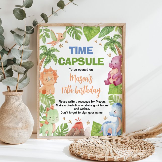 Poster Sinal de Cápsula do Tempo de Festa de aniversário  (Criador carregado)