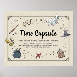 Poster Sinal de Cápsula do Tempo para Chá de Bebê do HARR