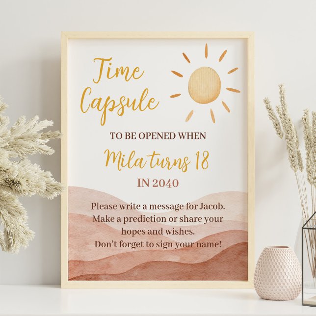 Poster Sinal de Cápsula - Hora de Aniversário do Sol (Criador carregado)