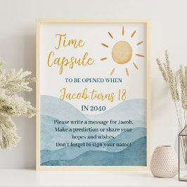 Poster Sinal de Cápsula - Hora de Aniversário do Sol