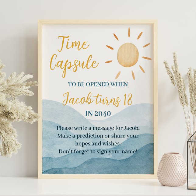 Poster Sinal de Cápsula - Hora de Aniversário do Sol (Criador carregado)