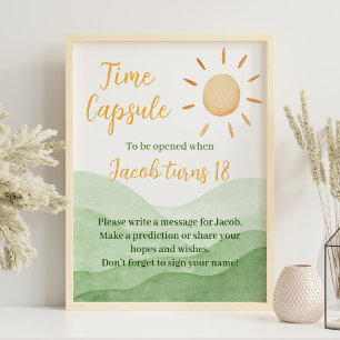 Poster Sinal de Cápsula - Hora de Aniversário do Sol