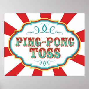 Póster Sinal de Carnaval Ping Pong Toss