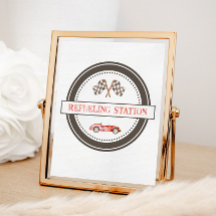 Sinal de Carro de Corrida Vermelha da Estação de R