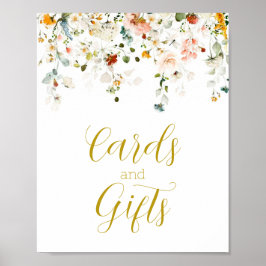 Poster Sinal de Cartões e Presentes Amor em Flor
