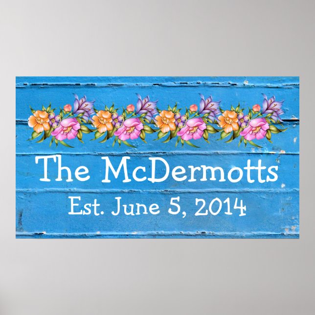 Póster Sinal de Casa/ Aniversário / Casamento - SRF (Frente)