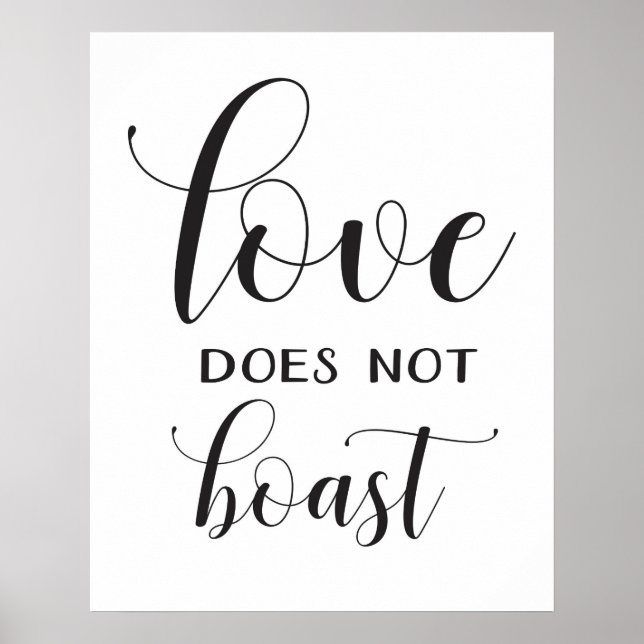 Póster Sinal de Casamento - 1 Corinthians 13 - Sinal de A (Frente)