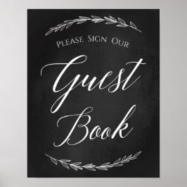 Póster Sinal de Casamento - Assinar nosso Sinal de Quadro