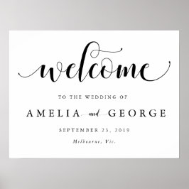 Poster Sinal de casamento bem-vindo