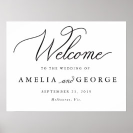 Poster Sinal de casamento bem-vindo