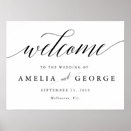 Poster Sinal de casamento bem-vindo