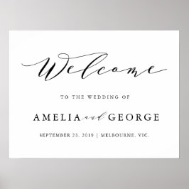 Poster Sinal de casamento bem-vindo