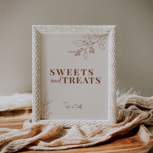 Poster Sinal de Casamento Boho de Sweets and Treats