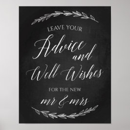 Póster Sinal de Casamento - Bom Desejo Sinal de Quadro de