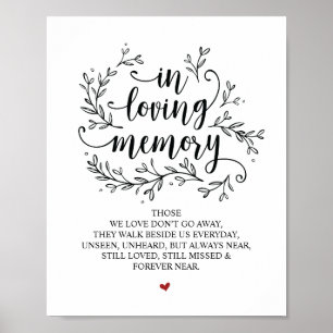 Poster Sinal de Casamento com Videiras Rústicas em Memóri
