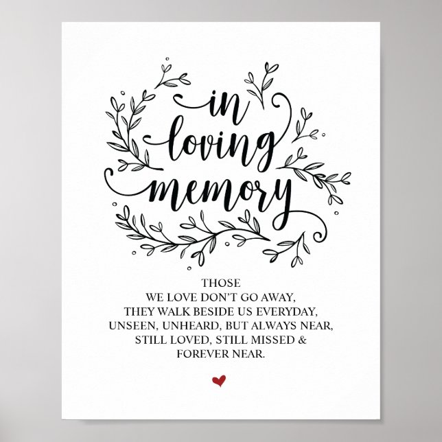 Poster Sinal de Casamento com Videiras Rústicas em Memóri (Frente)