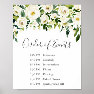 Poster Sinal de Casamento da Ordem dos Acontecimentos na