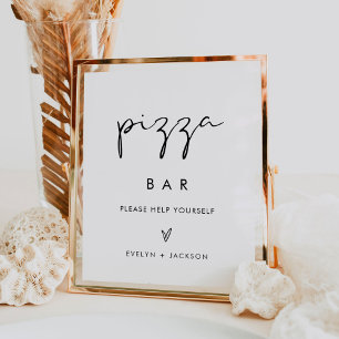 Poster Sinal de Casamento de Bar STELLA Pizza
