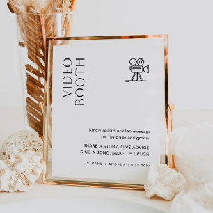 Poster Sinal de Casamento de Booth do Vídeo HARLOW