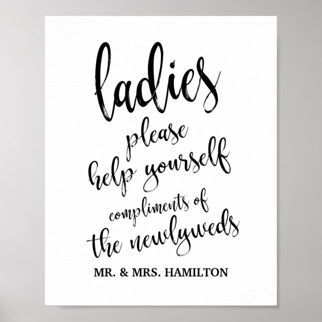 Poster Sinal de Casamento de Casa de Banheiras 8x10 (Frente)