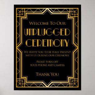 Poster Sinal de Casamento de Cerimônia Desconectado   Gat