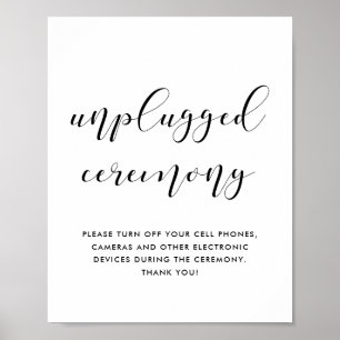 Poster Sinal de casamento de cerimônia desplugada