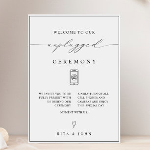 Poster Sinal de Casamento de Cerimônia Não Conectada à Ca