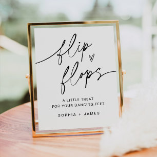 Poster Sinal de casamento de Chinelos EVERLEIGH