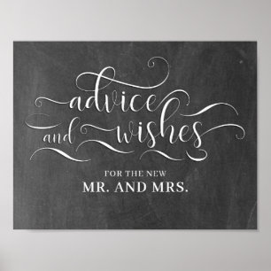 Poster Sinal de Casamento de Conselhos e Desejos