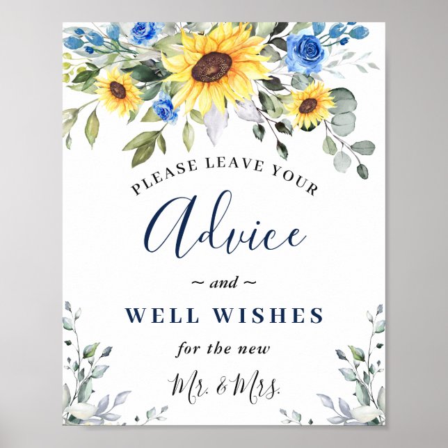 Poster Sinal de Casamento de Encantados Eucalyptus Advice (Frente)