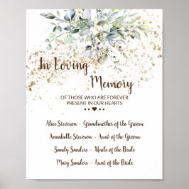 Poster Sinal de Casamento de Ervas e Verdura Em Memória A