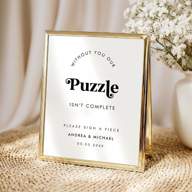 Poster Sinal de Casamento de Guestbook Minimalista de Scr (Criador carregado)